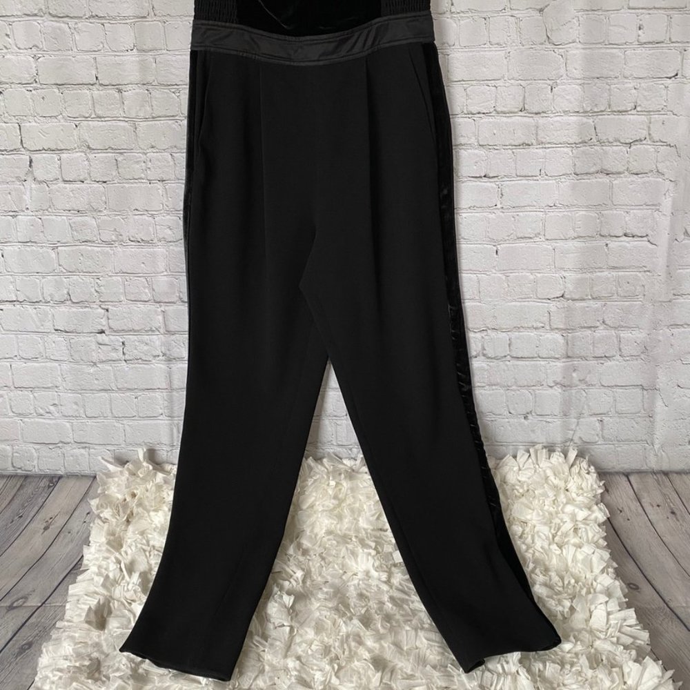 Rebecca Taylor Black and Blue Lace Pant Jumpsuit - Picture 4 of 7